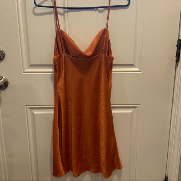 House of Harlow 1960 X REVOLVE Ira Mini Dress Burnt Sienna Orange Cowl $148.00 - Picture 10 of 11